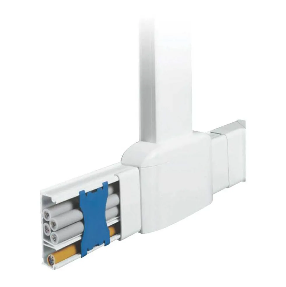 Minikanal Hager ATH 13 x 24 mm 2,1 Meter med Dubbelhäftande Tejp Halogenfri Vit RAL 9016