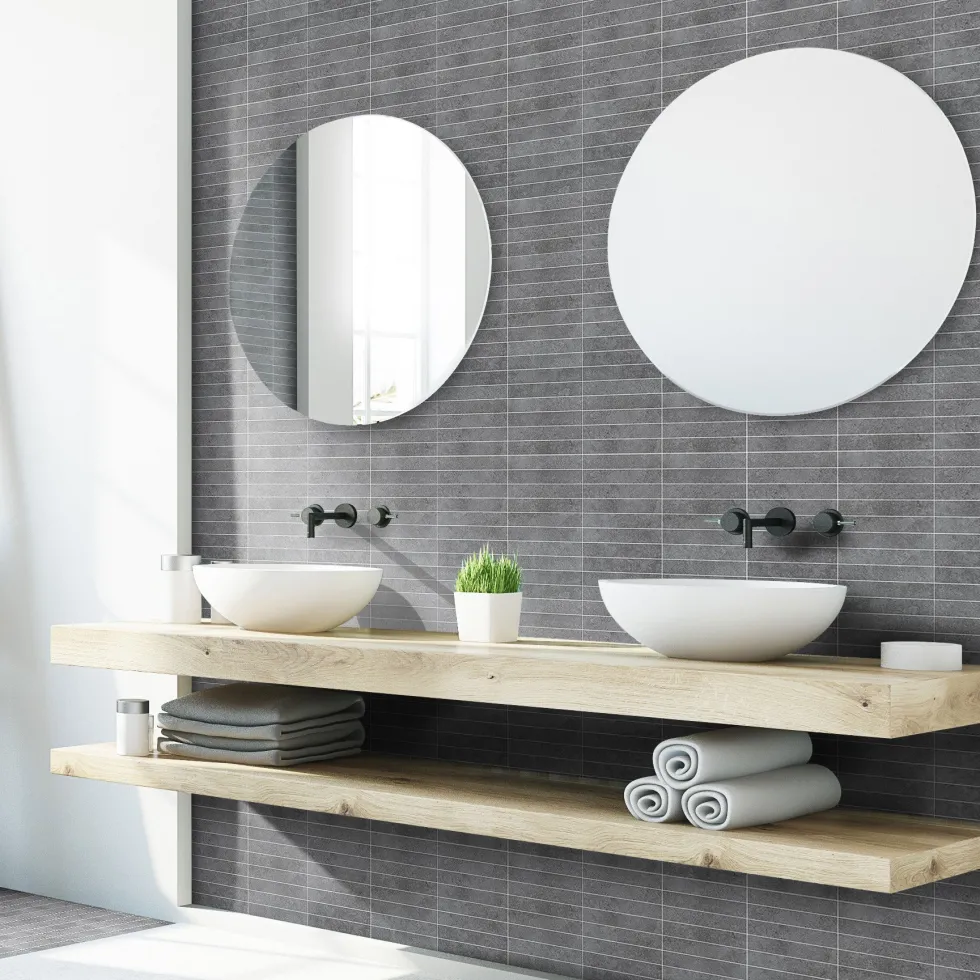 Mosaik Arredo SunStone Svart Mosaic 3x15 cm