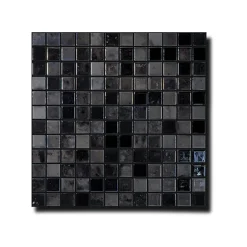 Mosaik Lhådös Glasmosaik Mix Antracit 2,5x2,5 cm