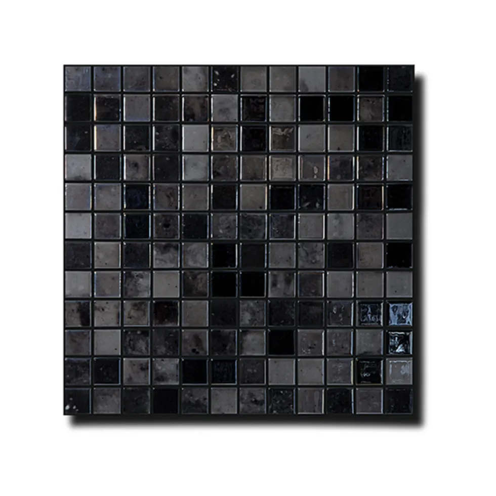 Mosaik Lhådös Glasmosaik Mix Antracit 2,5x2,5 cm