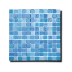 Mosaik Lhådös Glasmosaik Mix Blå 2,5x2,5 cm