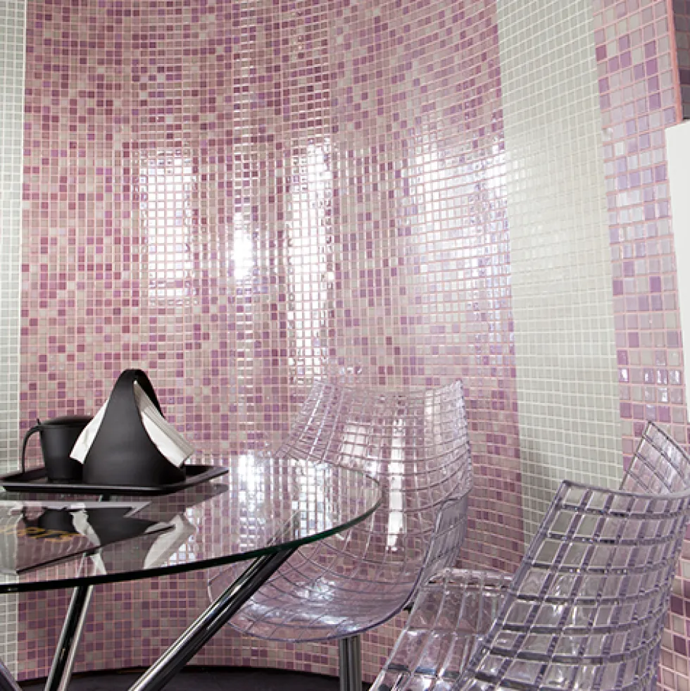 Mosaik Lhådös Glasmosaik Mix Rosa 2,5x2,5 cm