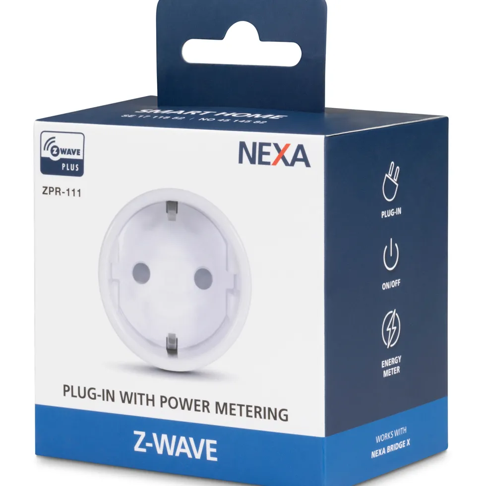 Mottagare Nexa ZPR-111 Z-Wave Plugin På/Av Med Energimätning