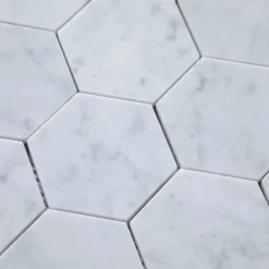 Natursten ArtStone Bianco Carrara C Hexagon Polerad 5x5 cm