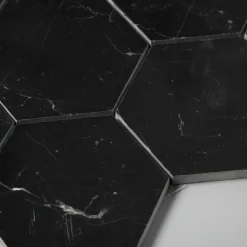 Natursten ArtStone Nero Marquina Hexagon Polerad 10x10 cm