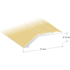 Nivålist Lundbergs Standard MässingLxBxH 2000x45x14-15 mm