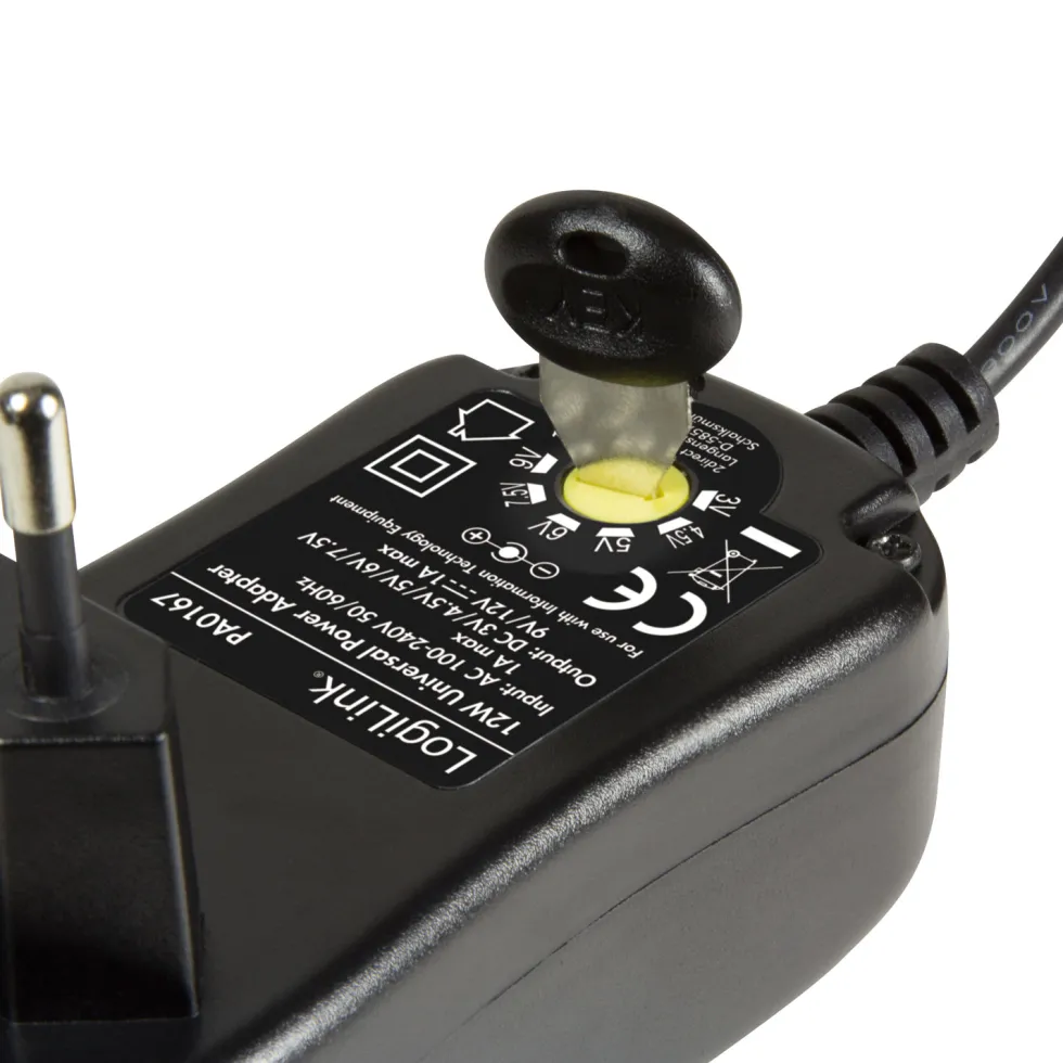 Nätadapter LogiLink 230V - 3-12V 1A 12W