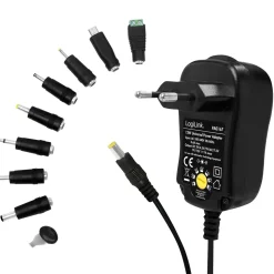 Nätadapter LogiLink 230V - 3-12V 1A 12W