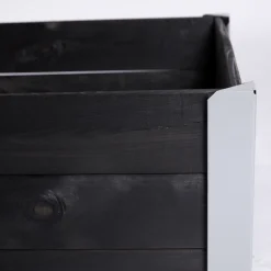 Odlingslåda Hortus Trä Grundmålad Svart 33x93x53 Med Metallhörn