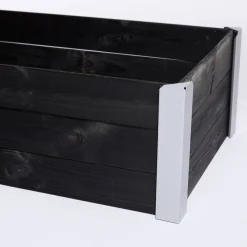 Odlingslåda Hortus Trä Grundmålad Svart 33x93x53 Med Metallhörn