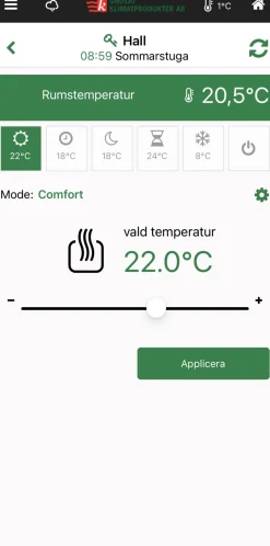 Oljefyllt Element Gnosjö Klimatprodukter 2080 med WiFi