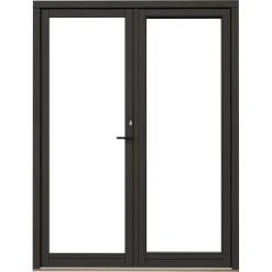 Parfönsterdörr NorDan Svanenmärkt NTech Helglasad Aluminium BlackLine Svart
