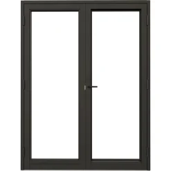 Parfönsterdörr NorDan Svanenmärkt NTech Helglasad Aluminium BlackLine Svart