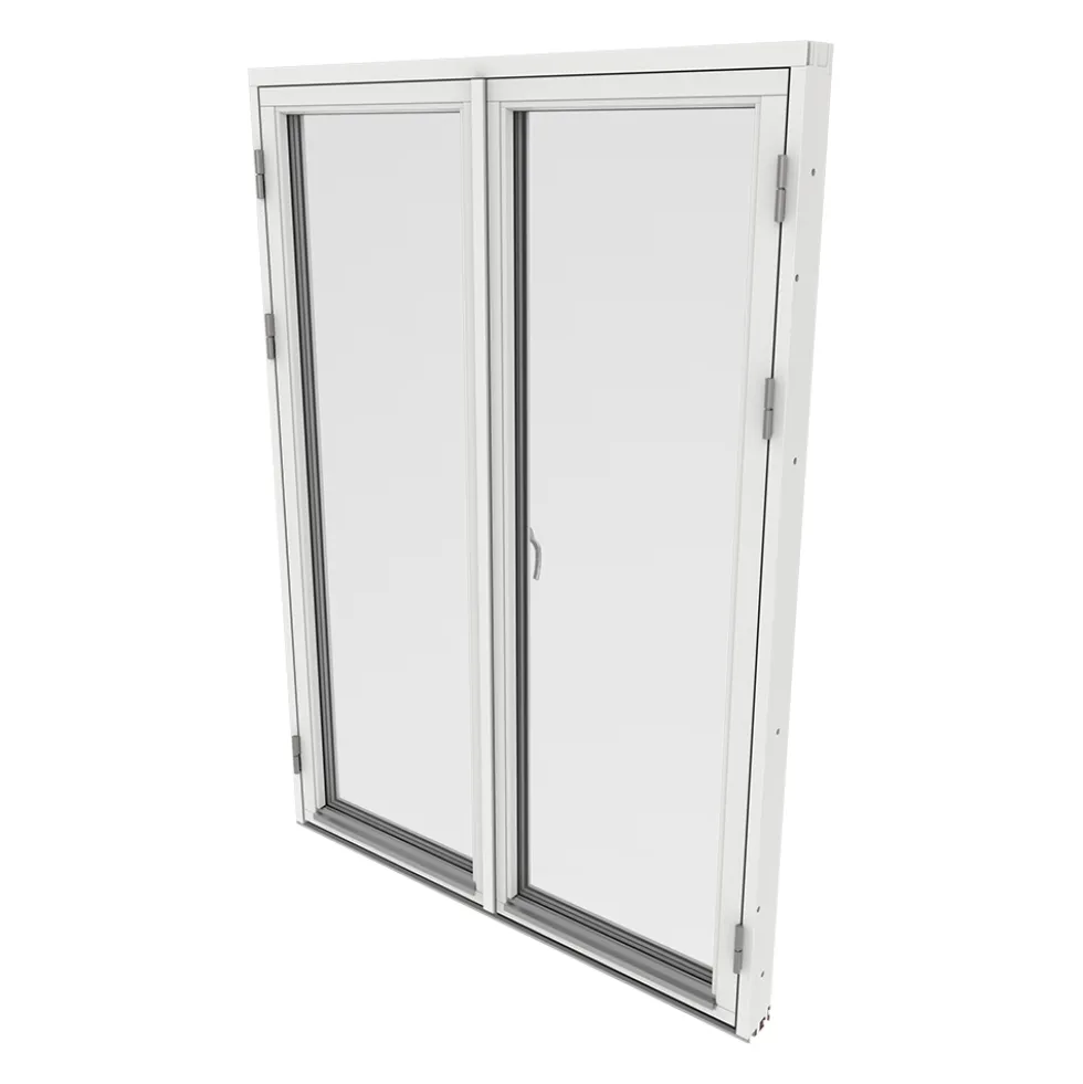 Parfönsterdörr Outline Helglasad 3-Glas Trä