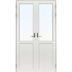 Parfönsterdörr Svenska Fönster Aluminiumbeklätt Trä 3-Glas