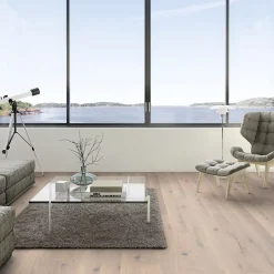 Parkettgolv Boen Ek Vivo 1-Stav Pale White Borstad Ultra Matt Lack