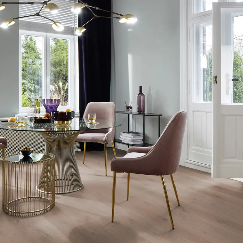 Parkettgolv Boen Ek Vivo 1-Stav Warm Grey Borstad Ultra Matt Lack