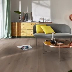 Parkettgolv Boen Ek Vivo 1-Stav Warm Grey Borstad Ultra Matt Lack