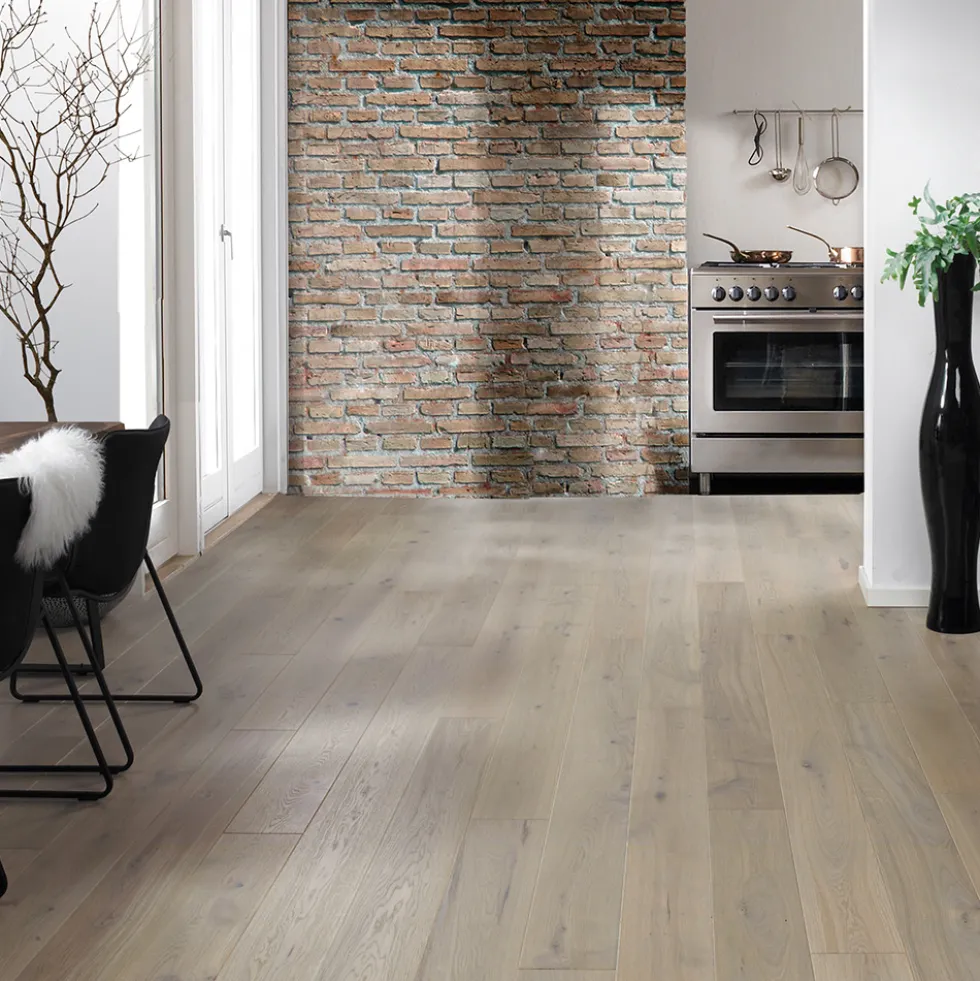 Parkettgolv Moland Burghley Wideplank Ek Grey Mattlack Brushed