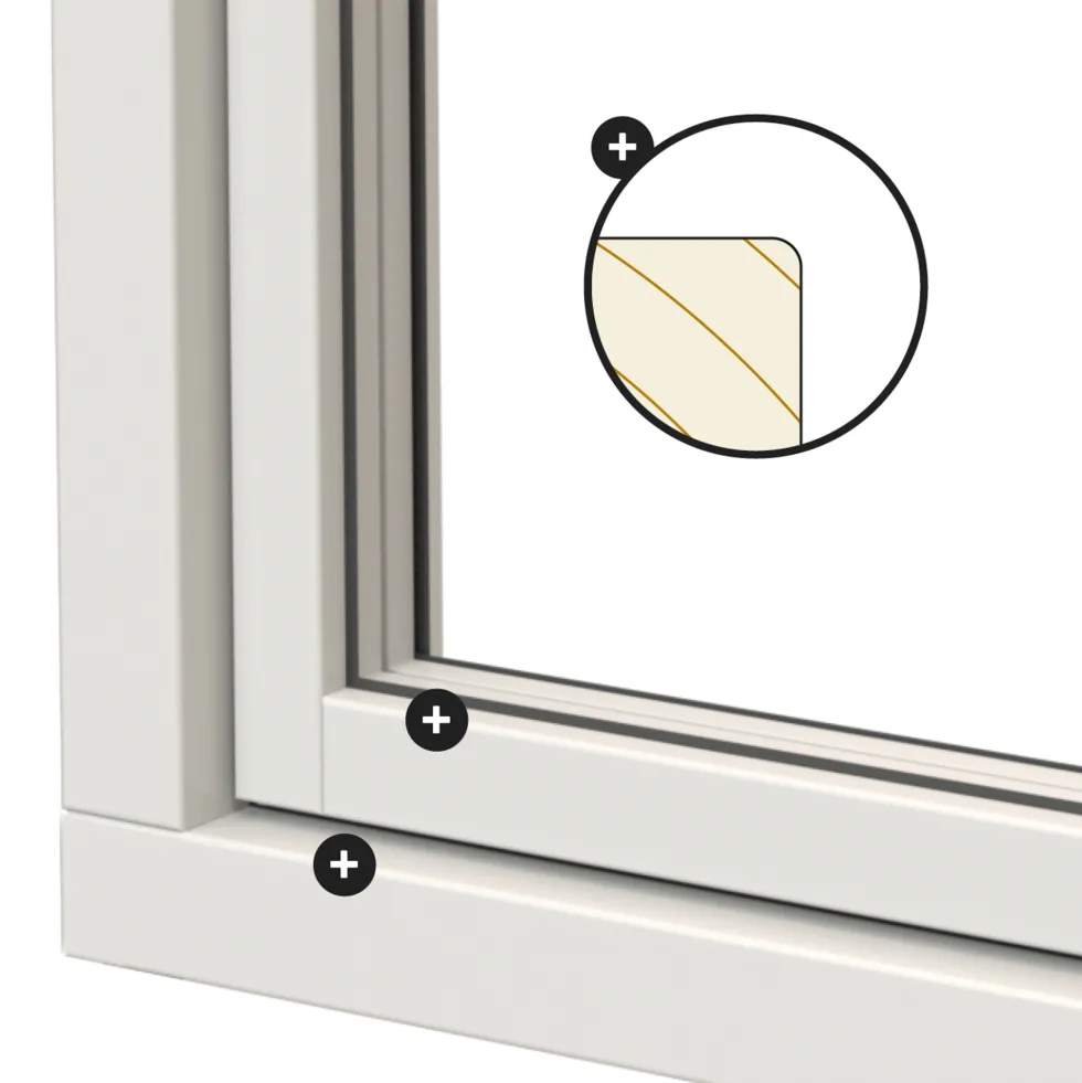 Parskjutdörr NorDan NTech Aluminium 4-Delad