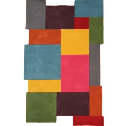 Patchworkmatta Flair Rugs Collage Flerfärgad Ull