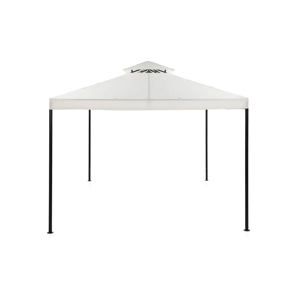 Paviljong Comfort Garden Bermuda komplett paviljong inkl tak och väggar 3x4m - Offwhite