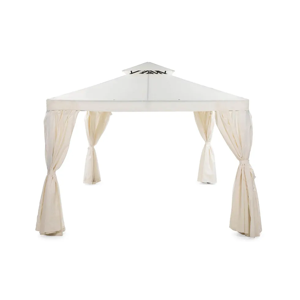 Paviljong Comfort Garden Bermuda komplett paviljong inkl tak och väggar 3x4m - Offwhite