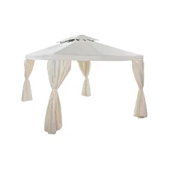 Paviljong Comfort Garden Bermuda komplett paviljong inkl tak och väggar 3x4m - Offwhite