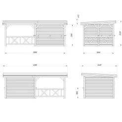 Paviljong Palmako Lenna 16,6 m2 Set 310