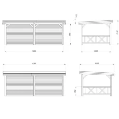 Paviljong Palmako Lenna 16,6 m2 Set 308