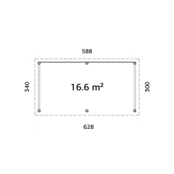 Paviljong Palmako Lenna 16,6 m2 Set 308