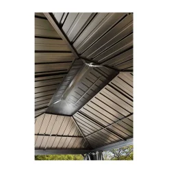 Pergola gop MessinaArea 11 m2, Stomme: Svart, Tak: Svart