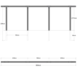 Pergola PLUS Cubic 3 Moduler