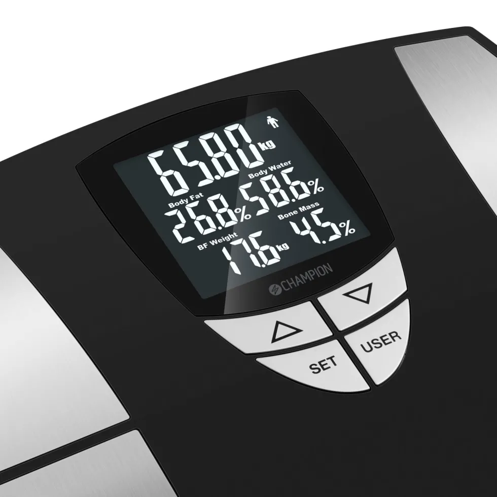 Personvåg Champion Body Fat PV310 Svart/Silver