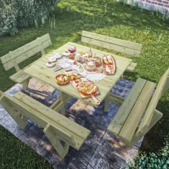 Picknickbord Palmako Arthur med Ryggstöd UtomhusGrön/Tryckimpregnerad