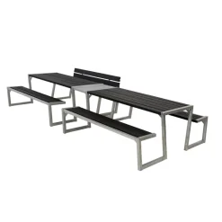 Picknickbord PLUS Zigma Svart Dubbel Utomhus