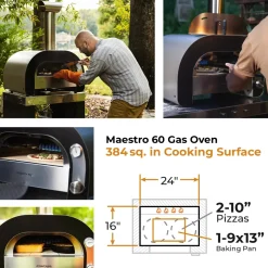 Pizzaugn Fontana Forni Maestro 60 Gasoldriven