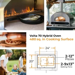 Pizzaugn Fontana Forni Volta 70 Hybrid Red