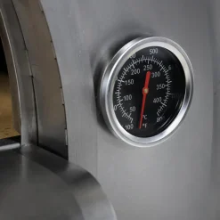 Pizzaugn Metalcraft Milano Vedeldad i Rostfritt Stål med Sidobord