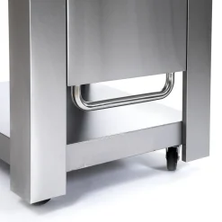 Pizzaugn Metalcraft Milano Vedeldad i Rostfritt Stål med Sidobord