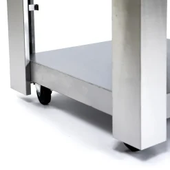Pizzaugn Metalcraft Milano Vedeldad i Rostfritt Stål med Sidobord