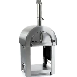 Pizzaugn Metalcraft Milano Vedeldad i Rostfritt Stål med Sidobord
