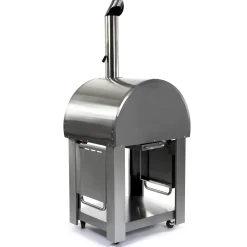 Pizzaugn Metalcraft Milano Vedeldad i Rostfritt Stål med Sidobord