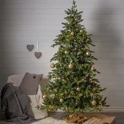 Plastgran Star Trading Larvik med LED-belysning 210 cm