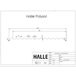 Plasttak Halle Polysol Komplett Tak Rök