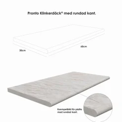 Poolkant/Trappsteg Pronto Klinkerdäck Iris Leucos 60x30 cm