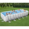 Poolpaket Bestway Power Steel 6,4 x 2,74 m Stålramspool Ovanmark med Filterpump