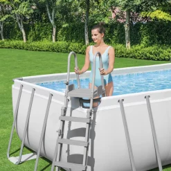Poolpaket Bestway Power Steel 6,4 x 2,74 m Stålramspool Ovanmark med Filterpump