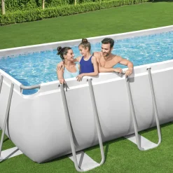 Poolpaket Bestway Power Steel 6,4 x 2,74 m Stålramspool Ovanmark med Filterpump