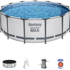 Poolpaket Bestway Steel Pro Max Ø3,96 m ClickConnect
